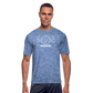 Moisture Wicking Performance T-Shirt - heather blue