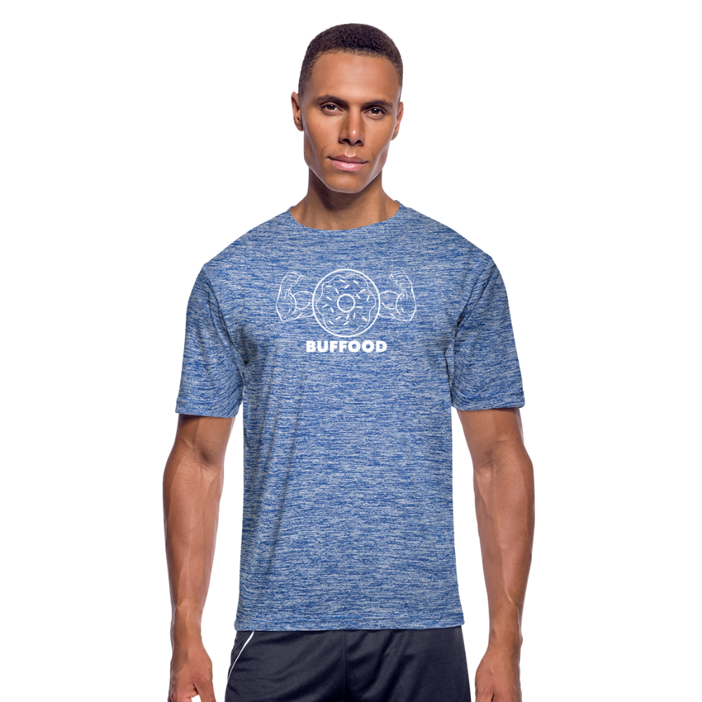 Moisture Wicking Performance T-Shirt - heather blue